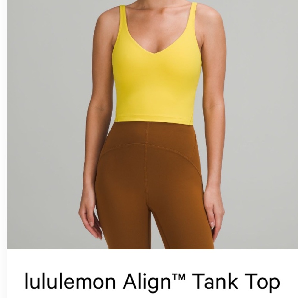 Lululemon Align Tank Top in Chartreuse (Yellow / Green) Size 8